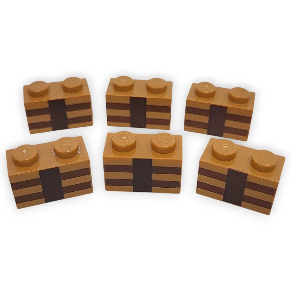 Lego Stein Brick Minecraft Crafting Table 3004pb123 1x2 Medium Nougat Ersatzteil - Bild 1 von 4