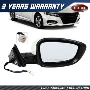 White Passenger Side Mirror 3Pin For Honda Accord 2018 2019 2020 2021 2022 Right - Picture 1 of 6