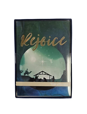 EXPRESSIVE DESIGN GROUP, INC. Rejoice - Religious Premium Boxed Holiday Cards - 16ct.