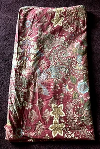 Pottery Barn Clara Floral Peacock Birds King Duvet Cover - Picture 1 of 9