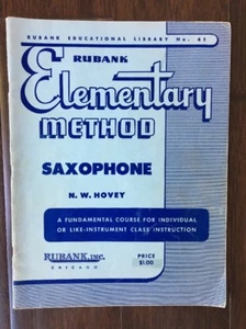 Vintage Rubank Chicago Elementary Method Saxophone Music Course Book - Picture 1 of 12