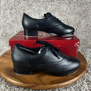 Capezio Roxy Tap Women Size 10 M Professional Dance Shoes Black Leather 960 READ - Picture 1 of 14