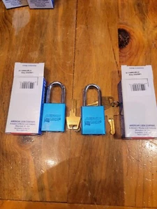 American Lock A1106kablu15845 Lockout Vorhängeschloss, Ka, blau, 1-7/8"H 2 Stück Schlüssel gleich - Bild 1 von 3