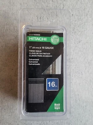 HITACHI 44200S 1 inch  1" 25mm x 16 GAUGE FINISH NAILS 1000 count 1 Box  NEW - Image 1 of 4