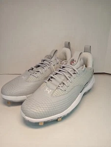 NEW Gray Under Armour Harper 7 Low Metal Baseball Cleats US 9.5 - Picture 1 of 11