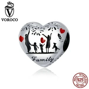 S925 Sterling Silver Thanksgiving Family Charms Fit Bracelets & Necklace VOROCO - Picture 1 of 12