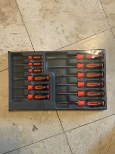 Snap On Orange 12 Pc Instinct Combination Screwdriver Set in Tray SGDXW120BO New - Picture 1 of 2