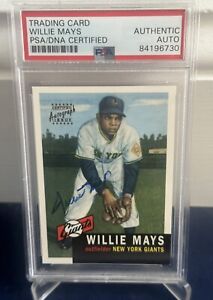 Willie Mays 1996 Topps CERTIFIED 1953 Autograph Issue Signed On Card Auto PSA