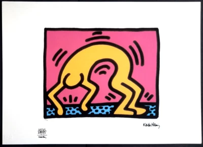 Signierte Lithografie  KEITH HARING  50 x 70  cm Limitierte Auflage  144/150 - Bild 1 von 4