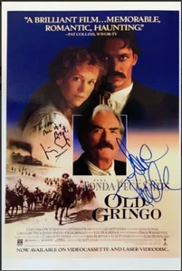 Jane Fonda & Jimmy Smiths signed Old Gringo 11x17 poster in person. Photo Proof - Picture 1 of 2