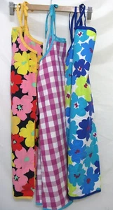190997 Girl's 140 HANNA ANDERSSON Lot 3 Floral Gingham Check Woven Tank Dresses  - Picture 1 of 10