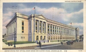 Postal de 1933 de Louisville Kentucky Court House y Custom House de Correos de Estados Unidos - Imagen 1 de 2