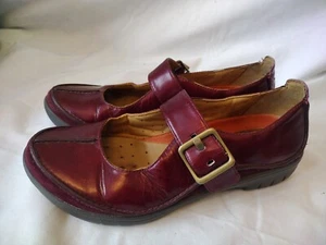 Clarks Mary Jane Zapatos Mujer 6D Rojo Charol Comodidad Sin Estructura Usados - Imagen 1 de 8