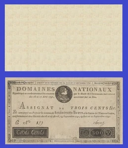 France ASSIGNAT  300 Livres 1791  - COPY - Picture 1 of 1