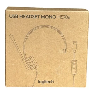 Logitech USB H570e USB Single-Ear Headset Mono Wired Works on Windows Mac OS - Picture 1 of 1