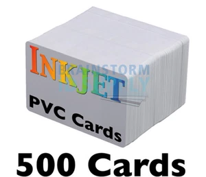 500 High-Quality Inkjet PVC Cards - For Epson & Canon Inkjet Printers - Picture 1 of 5