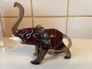 Fitz and Floyd Glas Menagerie Kunst Glas Elefant Figur im Originalkarton - Bild 1 von 6