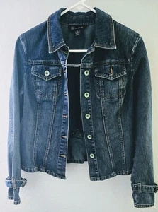 Jean Jacket Med Wash INC Womens Size Small - Picture 1 of 6