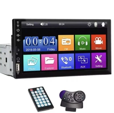 Autoradio 7" 1 Din Touch Screen Bluetooth FM USB Mirror Link Universale - Immagine 1 di 4