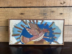 Primitive Folk Art Eagle Painting On Wood Vintage Art Patriotic Sign - Picture 1 of 7