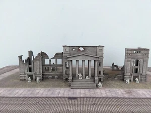15mm 1/100 Ruined Government Urban City Building for WW2 / Modern - UNBEMALT - Bild 1 von 7