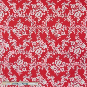 Taladro floral rojo para acolchado de patchwork de tela de costura respaldo ancho 150x50 cm - Imagen 1 de 3