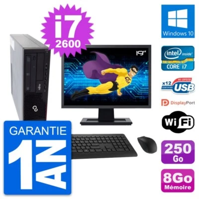 PC Fujitsu E910 Dt Bildschirm 19 " Intel i7-2600 RAM 8Go Scheibe 250Go Windows - Bild 1 von 4