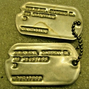 /US Army ID Dog Tag Bulkley Robert W. 60er Jahre - Bild 1 von 1