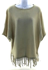 Domani Cape Style Damen Pullover hellbraun metallic Größe M - Bild 1 von 12