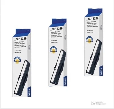 3- Genuine Epson S015329 Fabric Ribbon Cartridge FX 890/890N - Image 1 of 4