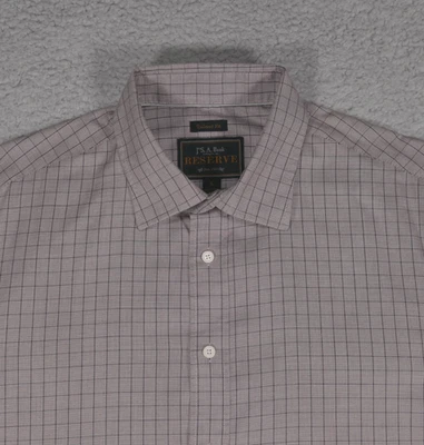 Camisa Jos A Bank Reserve Abotonada Hombre Grande Ajuste A Medida Marrón Algodón Egipcio Foto 1 de 4