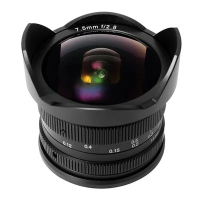 7artisans 7.5mm f/2.8 Fisheye Fixed Lens for Panasonic Olympus MFT M4/3 Cameras - Image 1 of 4