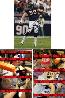 JJ WATT с автографом «HOUSTON TEXANS» 8 X 10 фото доказательство он зверь сертификат подлинности - Изображение 1 из 3