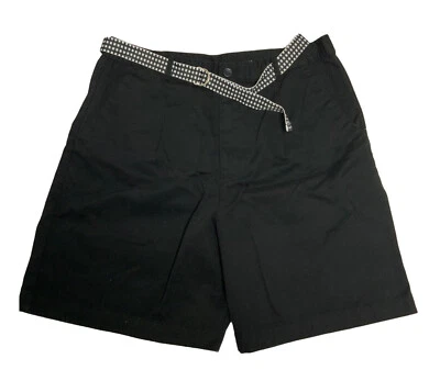 White Stag Mujer Pantalón Corto Cintura Alta Negro Con Tirantes Talla 12 Foto 1 de 4