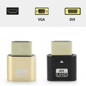 4K UHD DDC EDID HDMI Dummy Adapter Virtual Plug Headless Display Emulator NEW - Photo 1/14