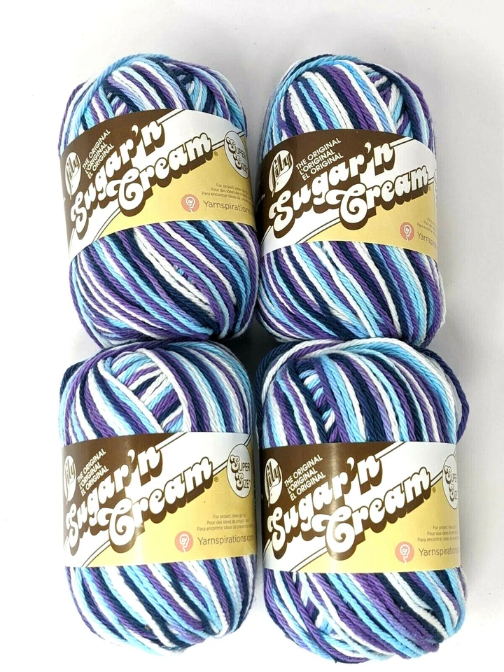 Lily Sugar & Cream Yarn Moondance 102019 Cotton Ombre Lot of 4 Skeins - Image 1 of 4
