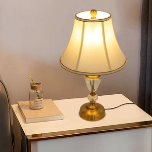 Lampada da tavolo E27 lampada da scrivania lampada da comodino metallo cristallo luce LED - Foto 1 di 20