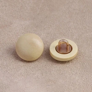 10X Round Wood Buttons with Metal Shank Sewing for Shirt Sweater Cardigan Decor - Picture 1 of 10