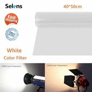 Pro 40x50cm Gels Color Filter Film Paper for Studio Video Red Head Light White