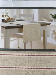 Threshold Extended Length Table Runner 14” X 108” Striped NWT - Picture 1 of 3