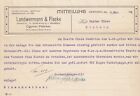 HERFORD, Brief 1911, Landwermann & Flacke Zigarren-Fabriken