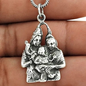 Colgante de joyería artesanal de plata de ley maciza 925 religioso G35 - Imagen 1 de 4