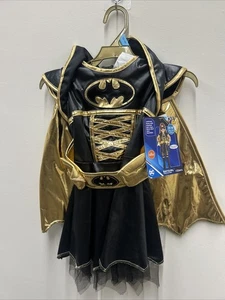 DC COMICS BATGIRL CHILD COSTUME SIZE 3T-4T TODDLER *BRAND NEW* BLACK & GOLD - Picture 1 of 3