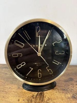 Crosley Vintage Metal Alarm Clock  5" Diameter  Battery powered - Image 1 of 4