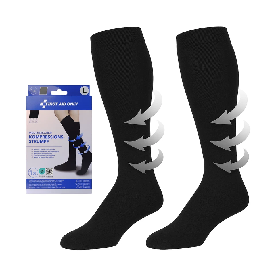 First Aid Only Medizinische Kompressionsstrümpfe | Stützstrümpfe Klasse 1