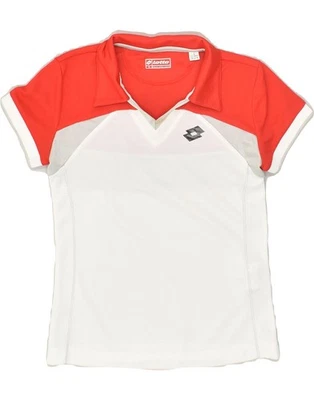 LOTTO Boys Polo Shirt 9-10 Years Small  Red Colourblock Polyester BD11 - Image 1 of 4