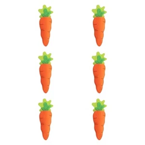 6 Pieces Easter Carrot Cutlery Holders Pouch Bags Gifts Easter Flatware - Picture 1 of 7