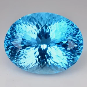 69,66 quilates bebé topacio azul suizo corte milenio 100 % piedras preciosas naturales finas Brasil - Imagen 1 de 5