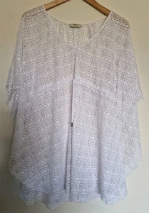 LOVELY PAPAYA WHITE BEACH COVER UP SIZE S - Picture 1 of 4
