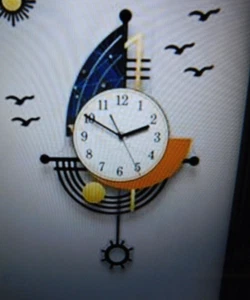 Yisile Modern Wall Clock Battery Operated Large Boat Design Pendulum Wall 30 Inc - Picture 1 of 4